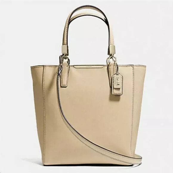 COACH TAN MADISON SAFFIANO LEATHER TOTE F29001
